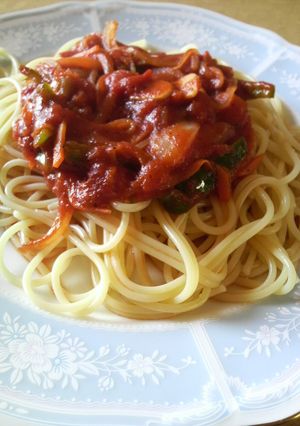 簡単トマトソースパスタ-レシピのメイン写真