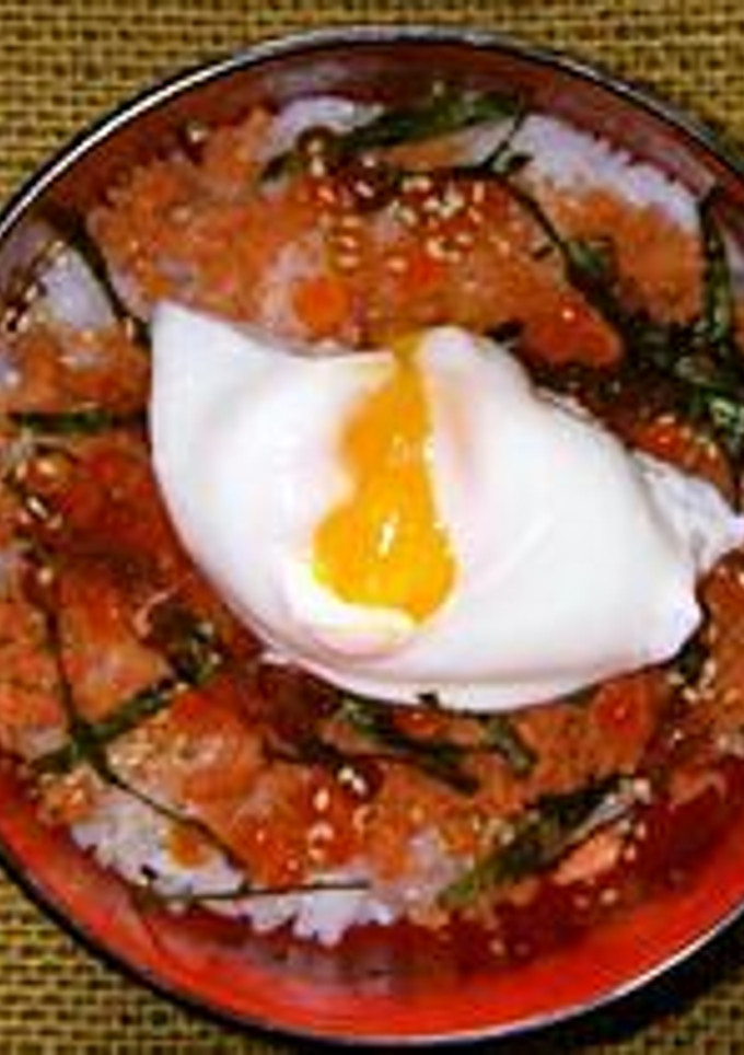 ●鮭フレークとポーチドエッグの簡単丼●-レシピのメイン写真