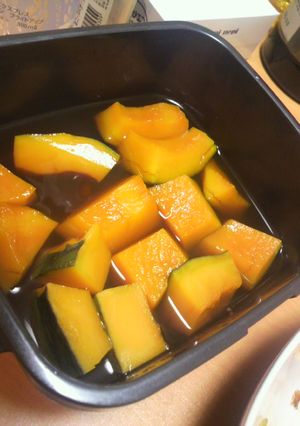 レンジで簡単♪甘くない醤油味のカボチャ煮-レシピのメイン写真