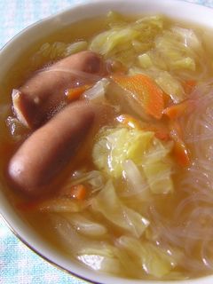 とろとろ白菜と生姜春雨スープ♪-レシピのメイン写真