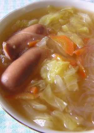 とろとろ白菜と生姜春雨スープ♪-レシピのメイン写真