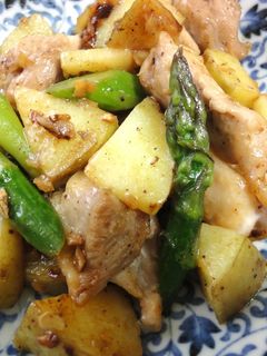鶏とアスパラとポテトのあっさり中華炒め-レシピのメイン写真