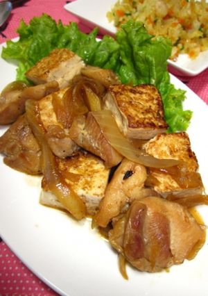 *ご飯が進む♪鶏と豆腐のしょうが焼き*-レシピのメイン写真
