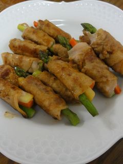 アスパラとポテトと人参の和風豚肉巻き-レシピのメイン写真