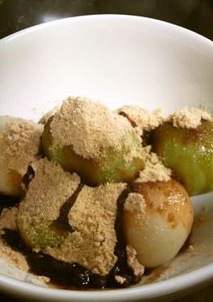 豆腐でヘルシー♪白玉二色団子★-レシピのメイン写真