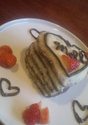 ワンコもバレンタイン＊ミルクレープ-レシピのメイン写真