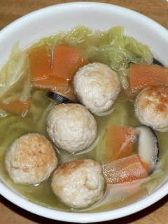 鶏だんごとキャベツの中華スープ煮-レシピのメイン写真