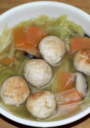鶏だんごとキャベツの中華スープ煮-レシピのメイン写真
