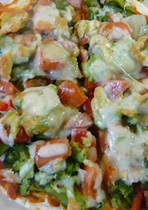 フライパンで野菜タップリのピザ～♪-レシピのメイン写真