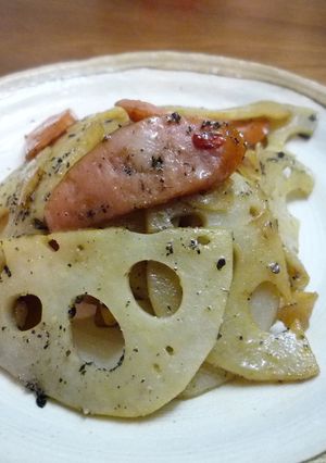 ウインナーとレンコンのきんぴら-レシピのメイン写真