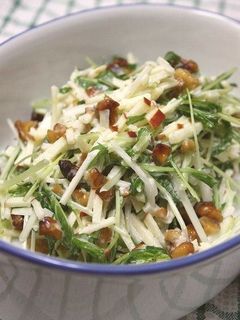水菜とセロリとリンゴのサラダ-レシピのメイン写真