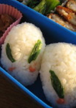 焼きさけの目の雪ウサギ-レシピのメイン写真