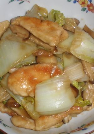 鶏肉と白菜の蒸し炒め〜甘辛味♡-レシピのメイン写真