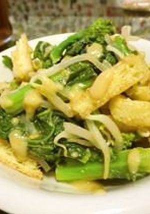 お手軽！菜の花と油揚げの酢味噌和え-レシピのメイン写真