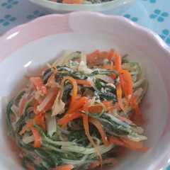 รูปของ 水菜のあっさり卵とじ