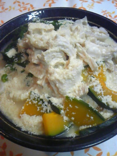 野菜と鶏肉のごま豆乳うどん-レシピのメイン写真