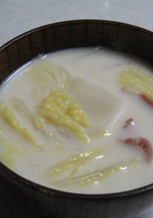 白菜とベーコンのポカポカ豆乳スープ-レシピのメイン写真