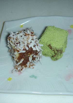 超カンタン　レミントンのチョコ＆抹茶-レシピのメイン写真
