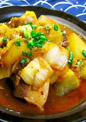 がっつり！！大根と豚バラのキムチ煮込み-レシピのメイン写真