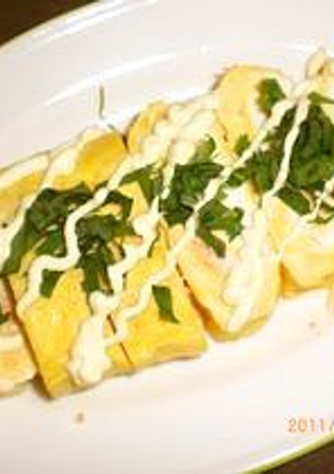 しゃけマヨを巻いた卵焼き-レシピのメイン写真