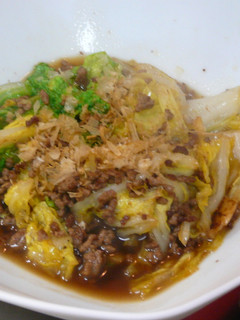 白菜と牛ひき肉の炒め物(和風だし仕立て)-レシピのメイン写真
