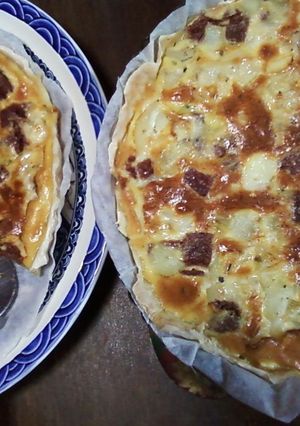 HBの手作り餃子の皮でコンビーフキッシュ-レシピのメイン写真