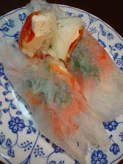 スモークサーモンとクリームチーズの生春巻き-レシピのメイン写真