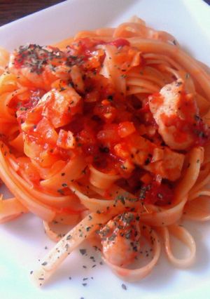 トマトと鶏のパスタ♪-レシピのメイン写真