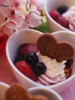 簡単バレンタイン❤レアチーズパフェ-レシピのメイン写真