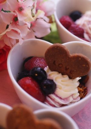簡単バレンタイン❤レアチーズパフェ-レシピのメイン写真