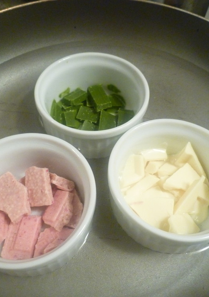 同時に３種類のチョコを溶かす方法～♬-レシピのメイン写真