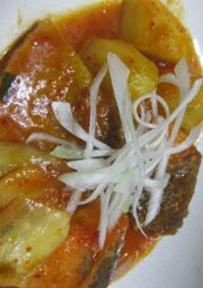 鮭とジャガイモのキムトマ煮-レシピのメイン写真