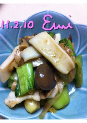 イカと野菜のバター醤油炒め-レシピのメイン写真
