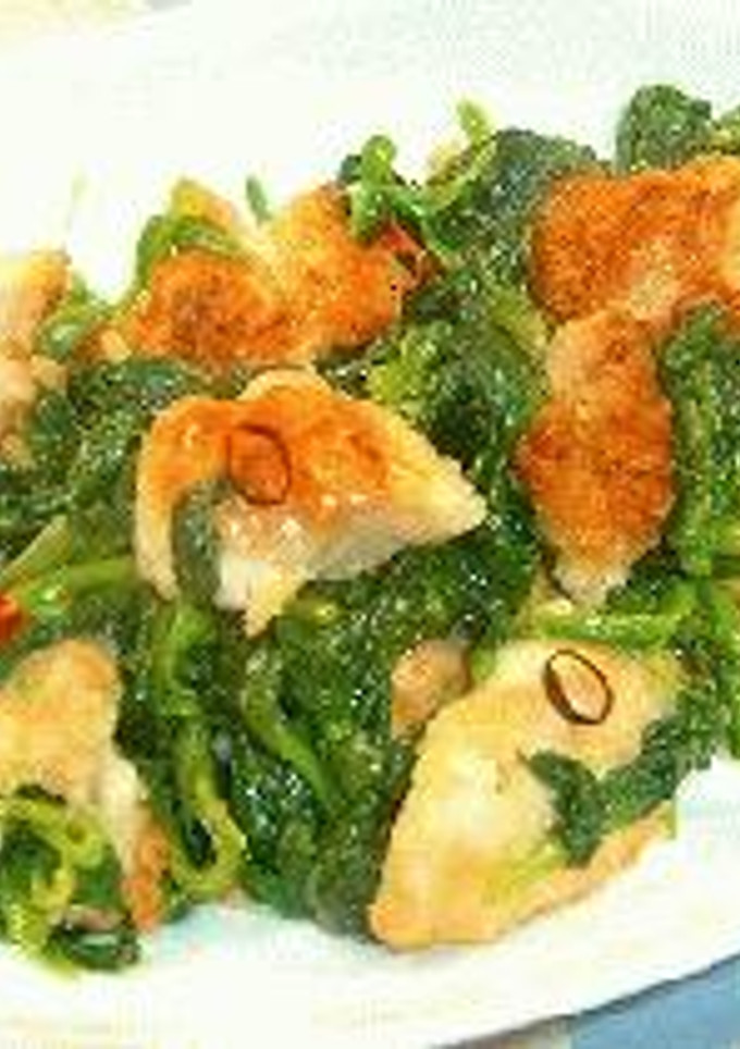 青菜と鶏肉の生姜炒め-レシピのメイン写真