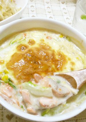 15分！美肌★鮭と白菜ヘルシーグラタン★-レシピのメイン写真