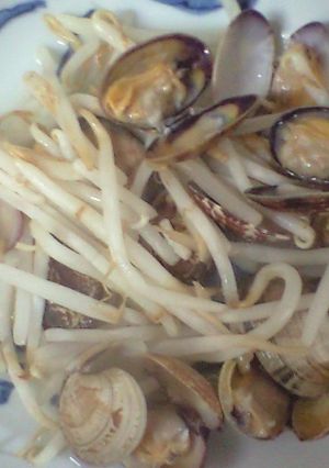 アサリの酒蒸し(モヤシ入り)-レシピのメイン写真