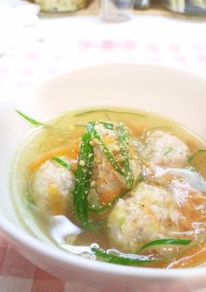 ふわふわ鶏肉団子のスープ-レシピのメイン写真