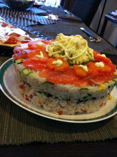 ホムパやひなまつりに!ちらし寿司のケーキ-レシピのメイン写真