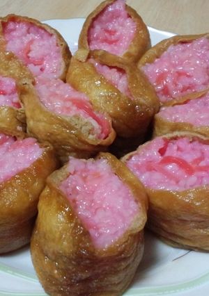 ピンクのおいなりさん♪-レシピのメイン写真