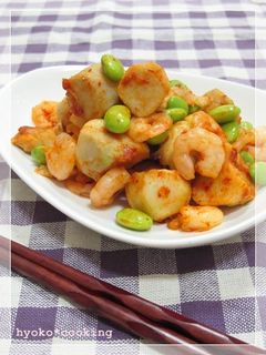 里芋と海老のキムチ炒め-レシピのメイン写真
