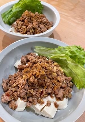 サラダ麻婆豆腐⭐︎絹木綿ミックス⭐︎生姜味-レシピのメイン写真