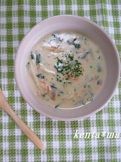 鮭とほうれん草のミルクスープ-レシピのメイン写真