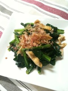 簡単♬ ☆小松菜と油揚げの炒め物☆-レシピのメイン写真