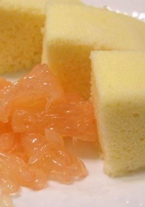 ルクエで作るグレープフルーツ蒸しケーキ-レシピのメイン写真