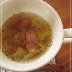 รูปของ ♪あったか簡単　コンソメスープ♪