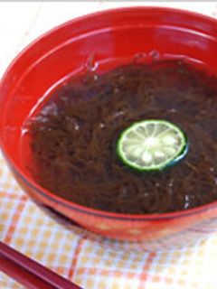 シークヮーサー入りのもずくのスープ-レシピのメイン写真