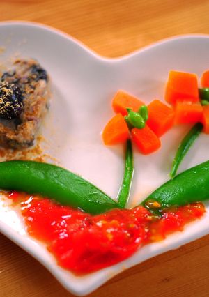 大好き息子へ離乳食☆バレンタイン☆９ヶ月-レシピのメイン写真
