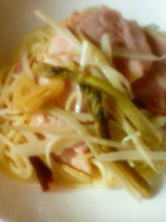 ウドとベ−コンがおいしいパスタ。-レシピのメイン写真