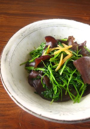 きくらげと豆苗の生姜炒め-レシピのメイン写真