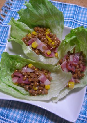 ベーコンの旨みで美味しい～納豆サラダ風-レシピのメイン写真